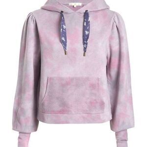 LoveShackFancy Linette Lavender Pink Dye Hoodie XS